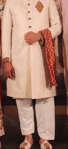 Sherwani with kulla & khussa, Wedding Wear, Groom Dress for Baraat