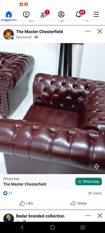 sofa Chesterfield 1 seater 2