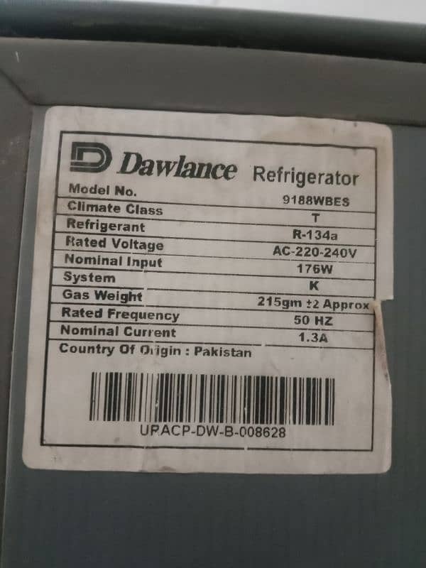 Dawlance Medium size fridge model 9188WBES 16