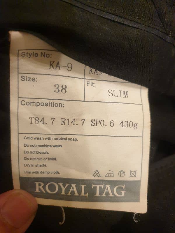 Royal tag two piece coat 42 . . . pant waist 38. . price is final 0