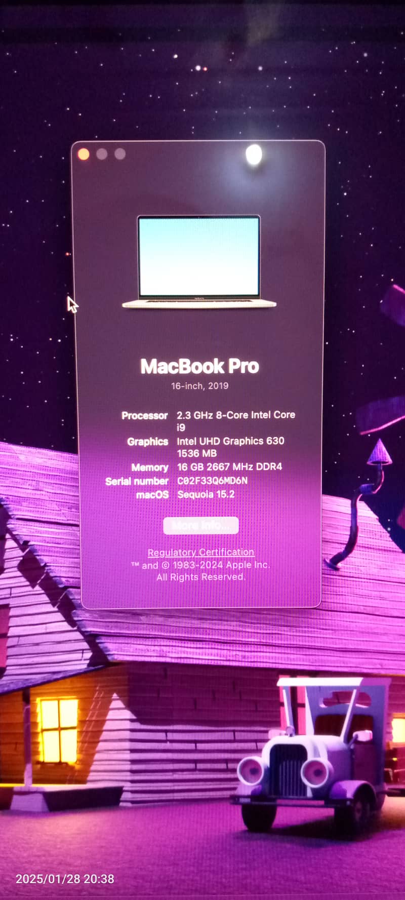 MacBook pro 2019 i9 2