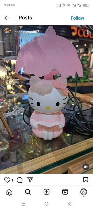 Cute Hello Kitty Night Light Table Lamp – Warm Glow for Room Decor 0