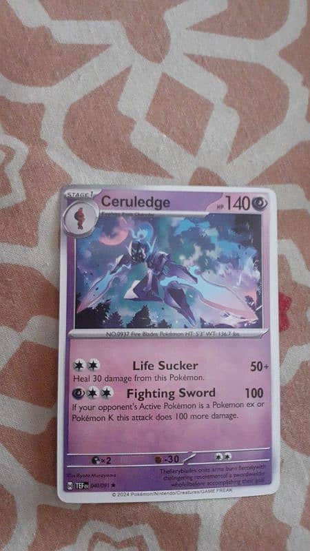 Pokémon card:- Ceruledge. ultra rare 0