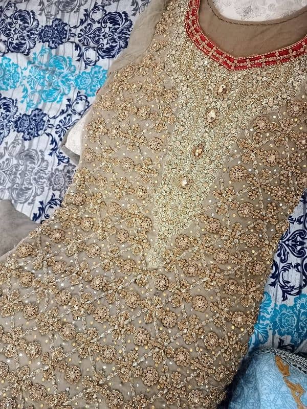 one time worn bridal dresses for 3 functions. Mehndi| Barata | Walima 14