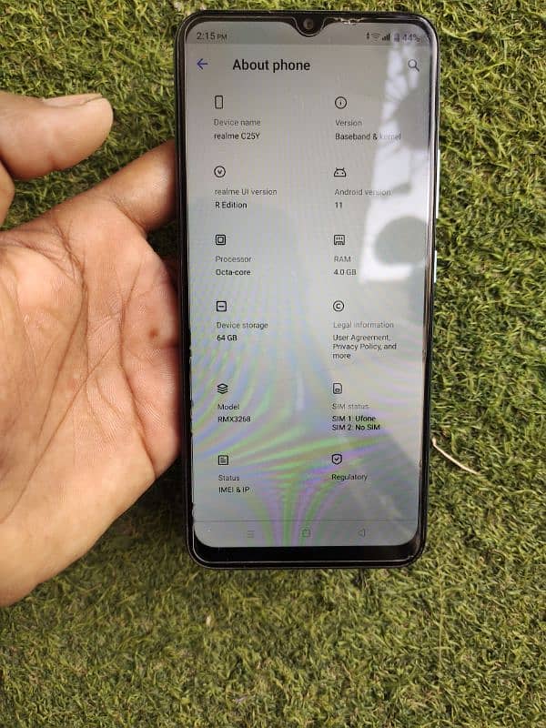 realme c 25 y RAm 4.0GB Device storage 64 GB 0