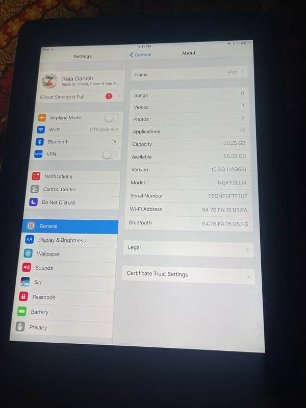 Apple ipad 64 gb ios 10 version 2