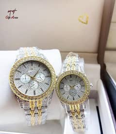 Frozen marts  Diamond Stone Couple Watch