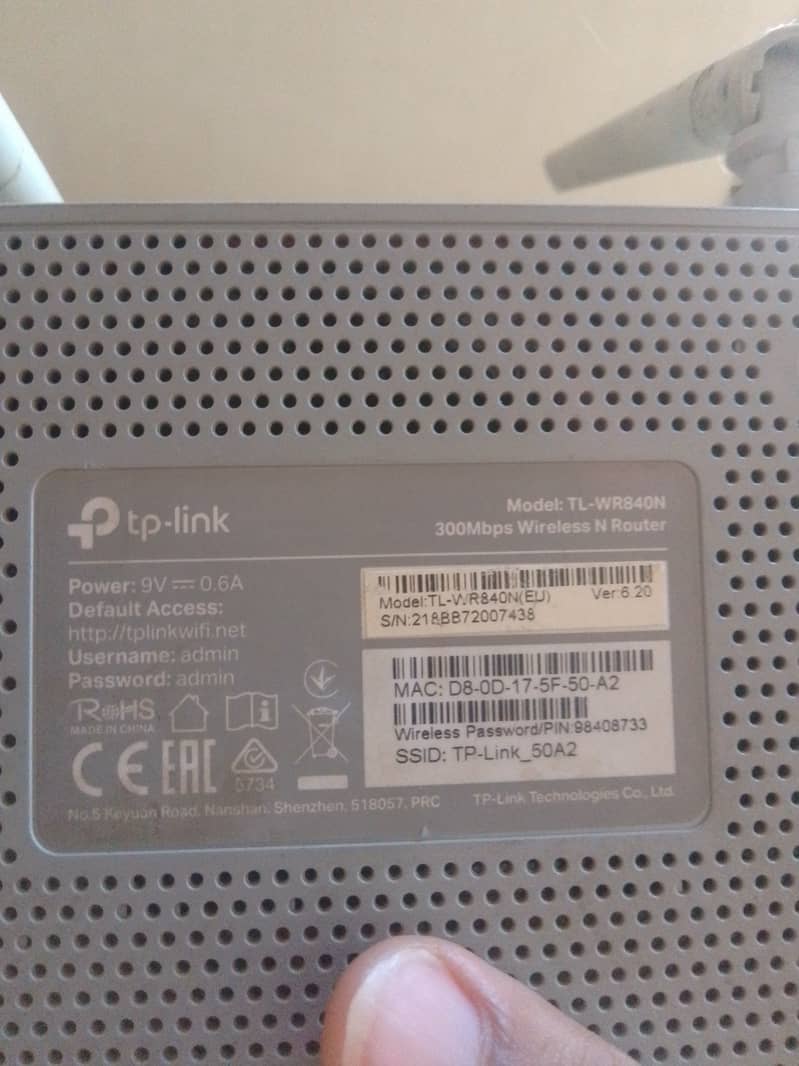 tp link router model no. 840 1