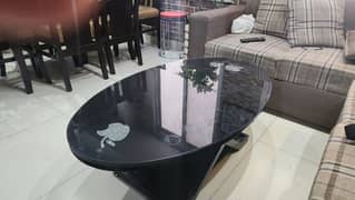 Oval Glass Tea Table