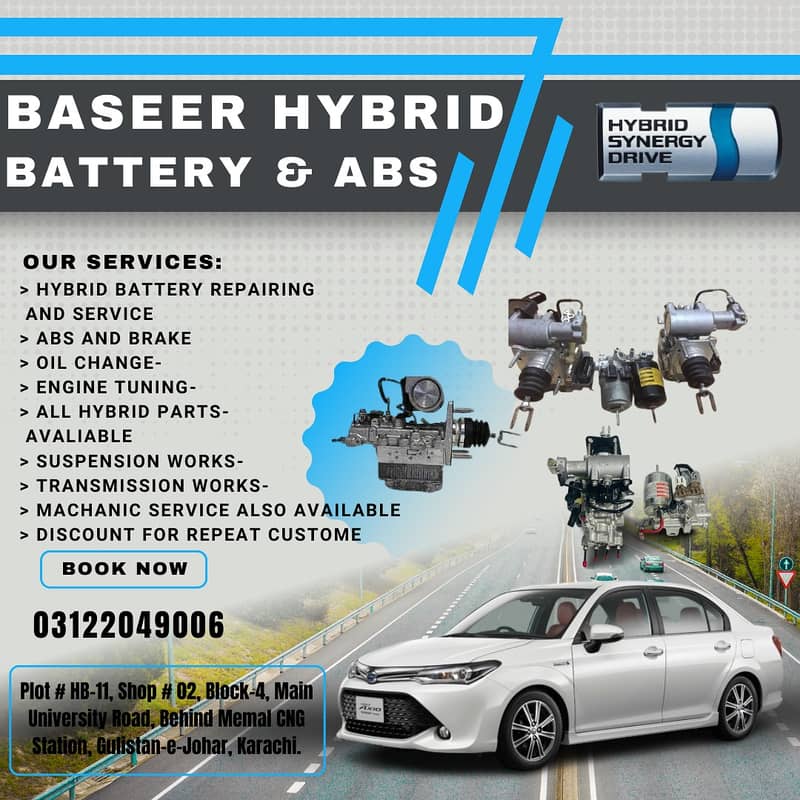 Hybrid batteries, aqua , prius , honda fit, Lithium batteries & ABS 0