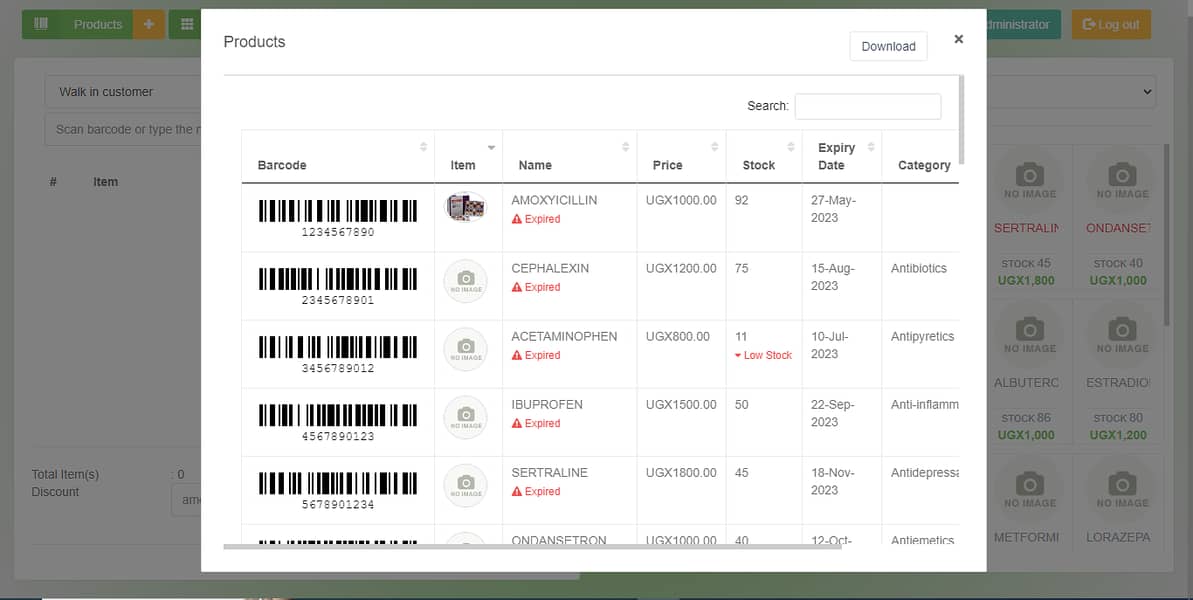 Pharmacy Point of Sale Software For Windows Laptop Computer ERP Cash 1