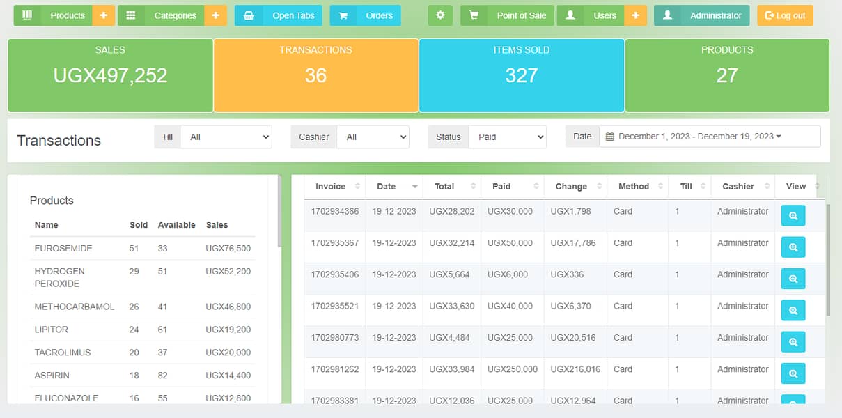 Pharmacy Point of Sale Software For Windows Laptop Computer ERP Cash 3