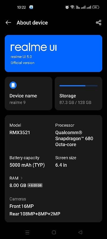 Realme 9 4g 8+8/128 2