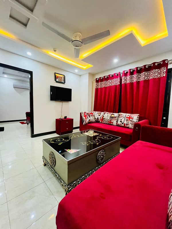 3 beds room furnished ground potion available for rent bharia town phase 8 4