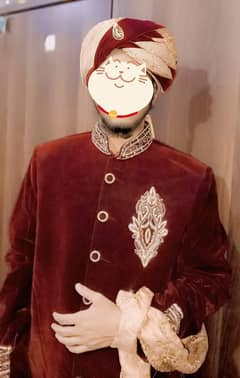 Velvet sherwani