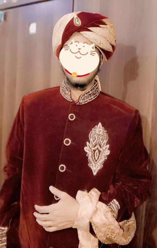 Velvet sherwani 1