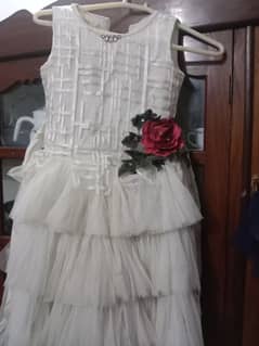 white frills frock for kids