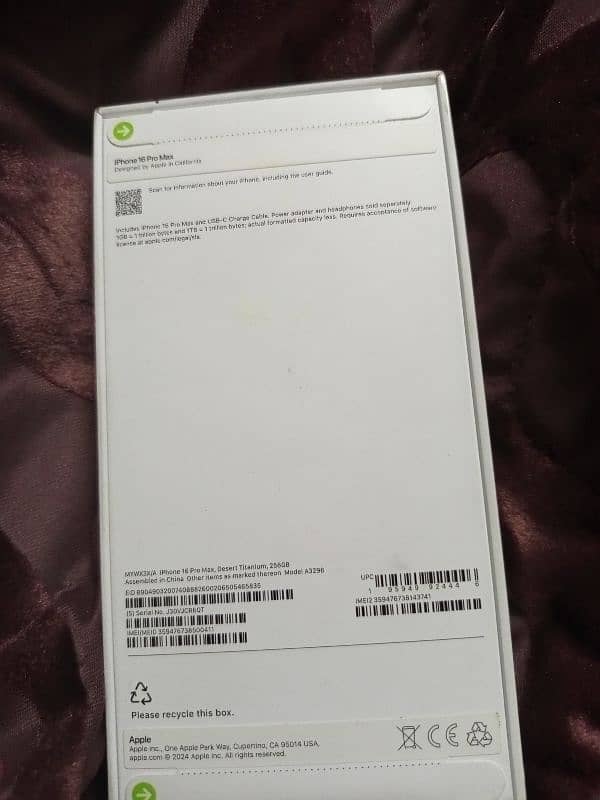 Brand new Iphone 16 pro max box packed 256 GB 4