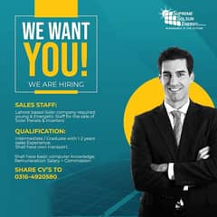 Sales staff for Solar Products in Punjab