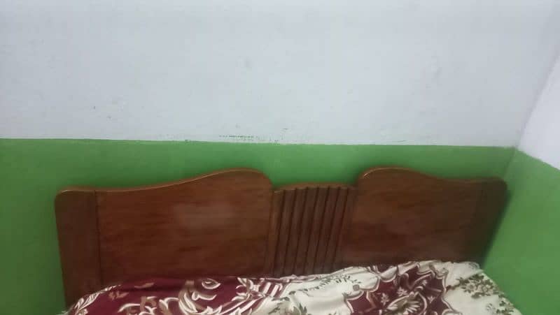 wooden single bed with Brand New mattress 1