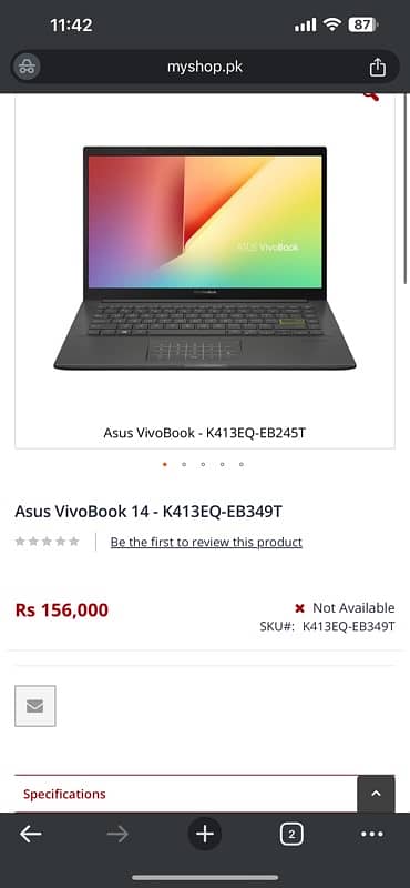 Exchange ASUS i7 10th gen laptop. 2