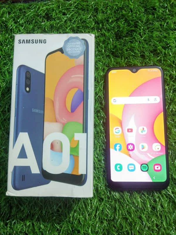 Samsung A01 PTA Approved Dual Sim With Box New Condition. 0