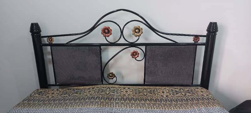 Iron bed with mattress 0