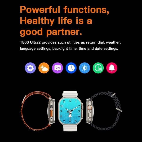 T800 Smart Watch Ultra 2 comfortable watch for boys and girls. 1