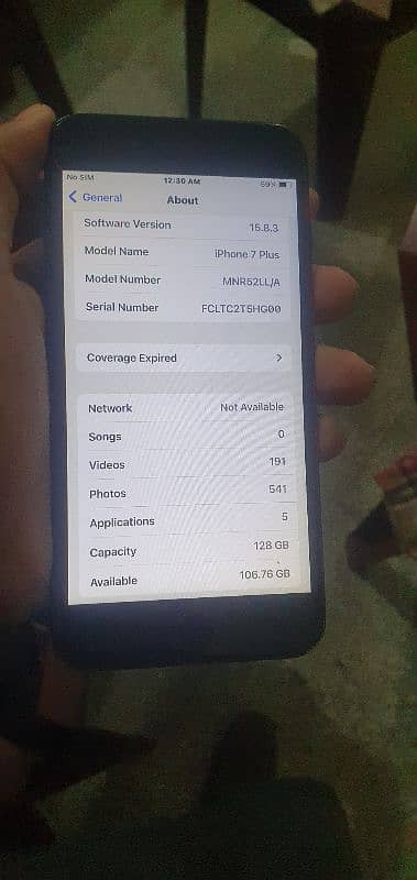 IPhone 7plus 128 gb pta approved only set figures ni chalta button ok 2