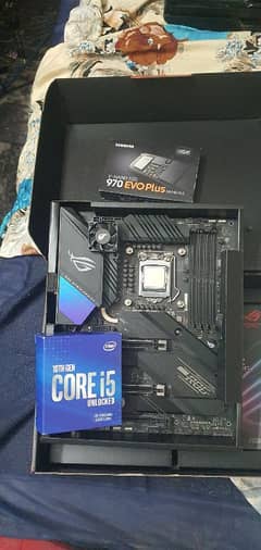 Asus Rog Strix z490 E with I5 10600k Xpg d60 16gb  samsung nvme