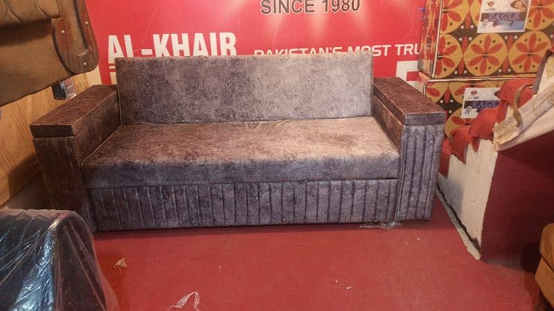 wooden double bed sofa cumbed 3