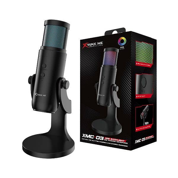 Xtrike Me Xmc03 Usb 12 Rgb Light Gaming Microphone 0