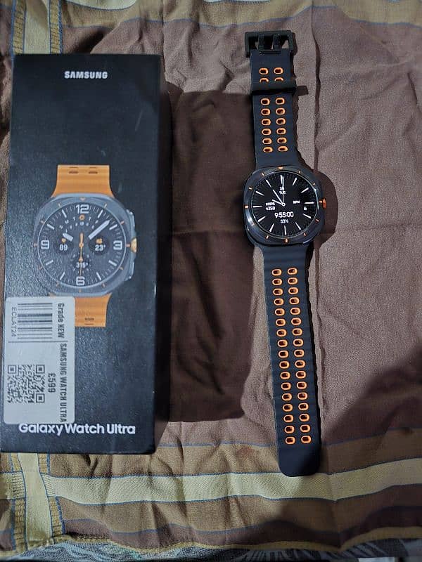 galaxy watch ultra titanium Grey with box and charger 10 days used 1