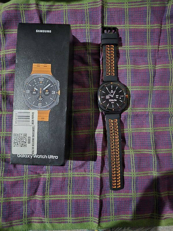 galaxy watch ultra titanium Grey with box and charger 10 days used 8