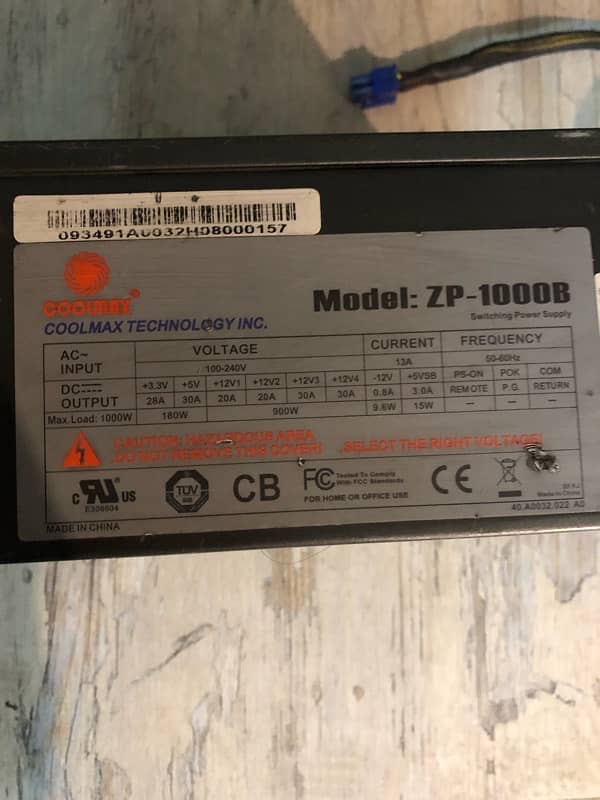 Cool Max 1000 Watt Power Supply 4