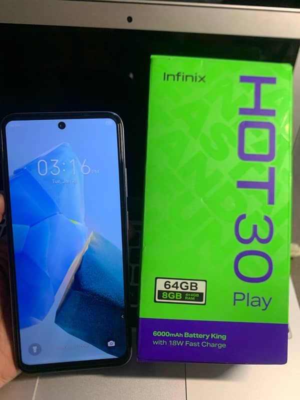 infinix Hot 30 Play With Box 10/10 5