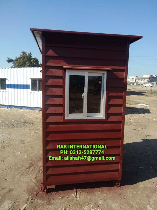 check post,guard room,prefab shed,container office,toilet,porta cabin. 3