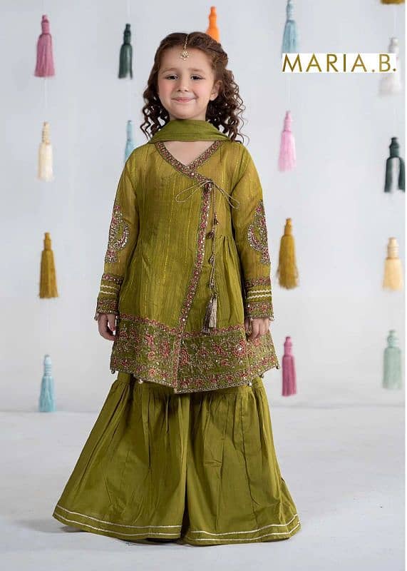 Girls Embroidered Suit-Unstitched 4