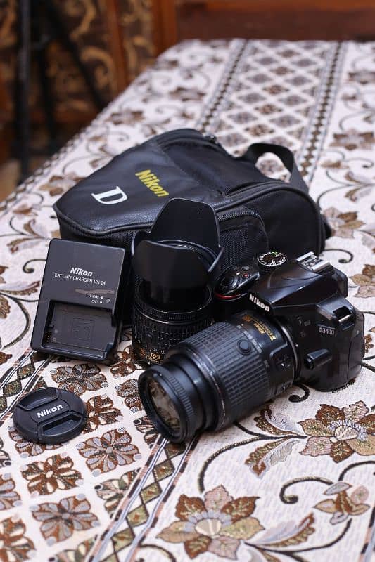 Nikon D3400 with 18/55 & 55/200mm Dual lens 0