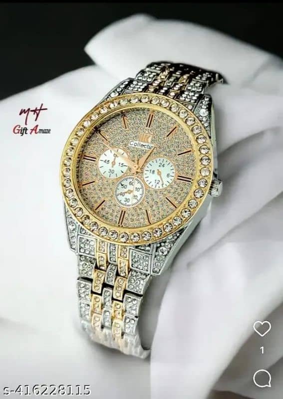 Frozen marts  Diamond Stone Couple Watch 2