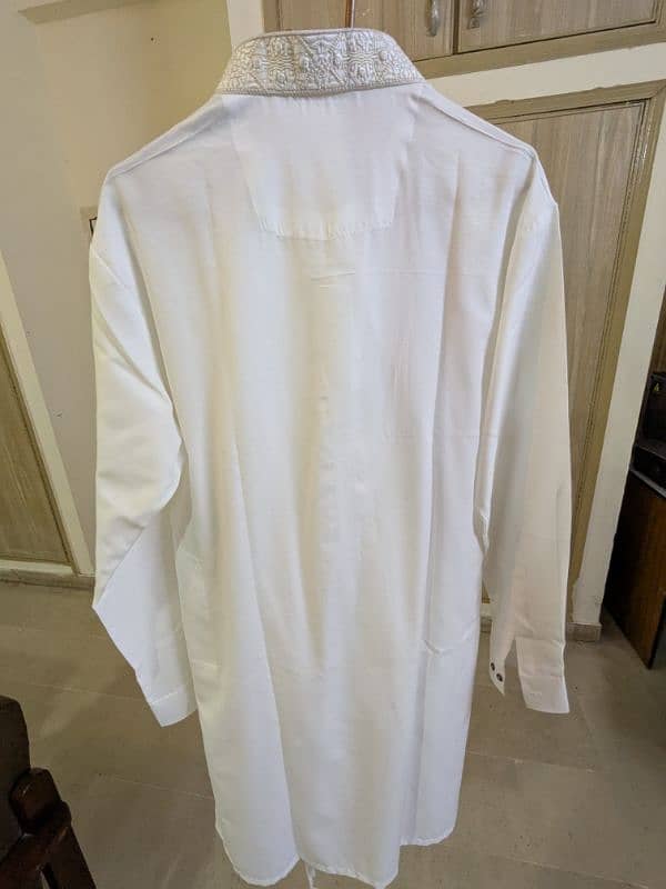 Amir Adnan White Shalwar Qameez new with tag ( never used ) 2