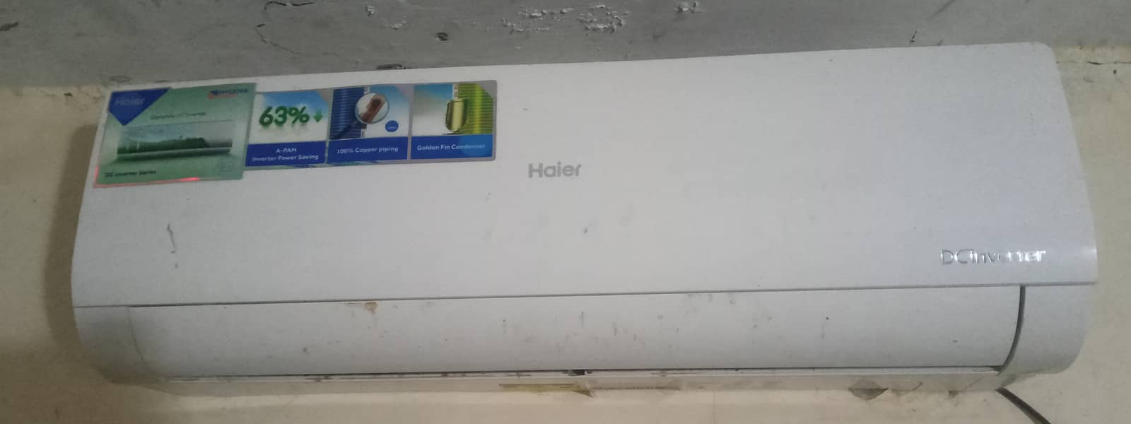 Used Haier DC Inverter 1 Ton AC (Running Condition) 0