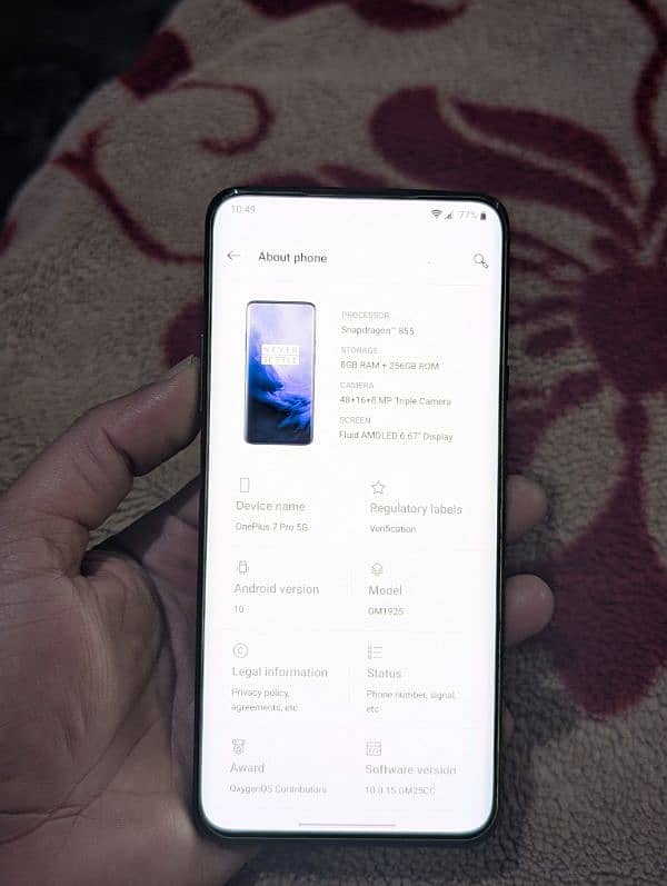 OnePlus 7 pro 8/256 v. i. p pta xcheng possible 0