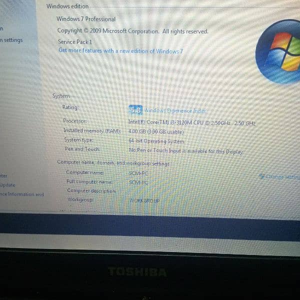 Toshiba i3 laptop for sale 2