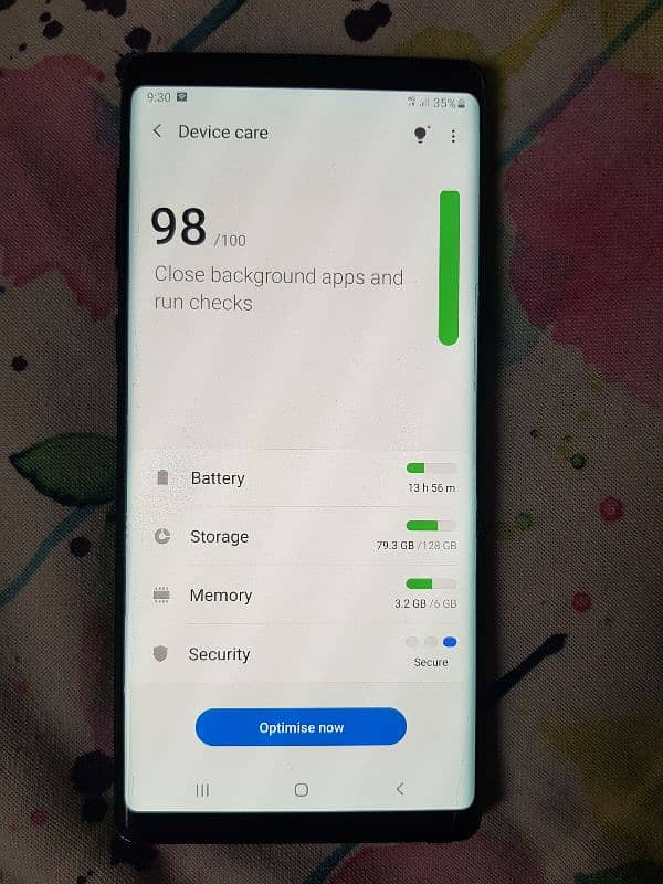 Samsung note9 6/128GB back Mach imei pta officials approved 6