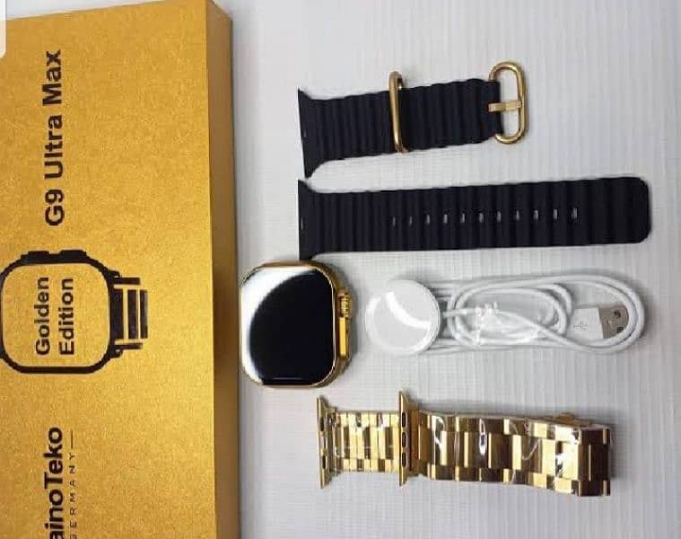 G9 ultra smart watch Gold bluetooth calling 2