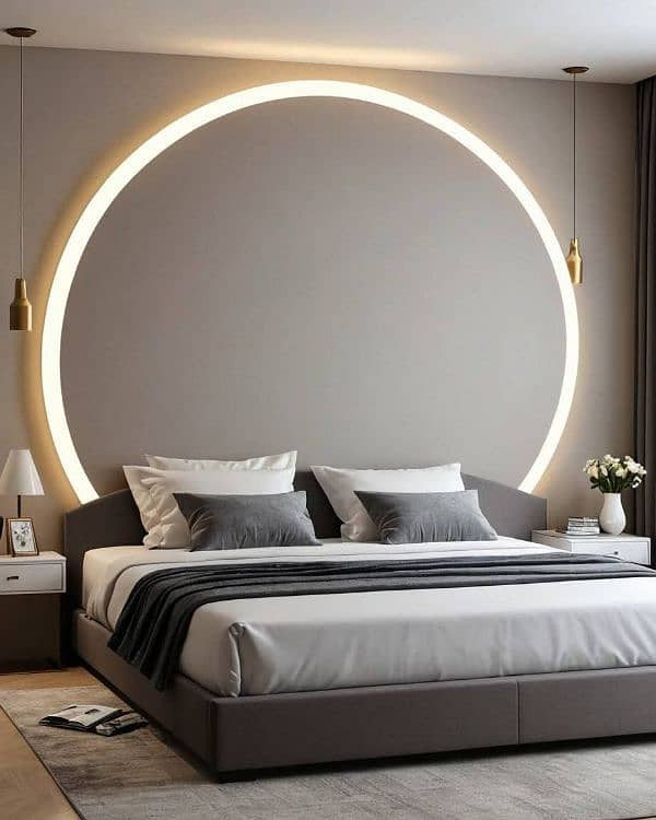 round bed/storage bed/bedroom furniture/bed set/wooden bed 3