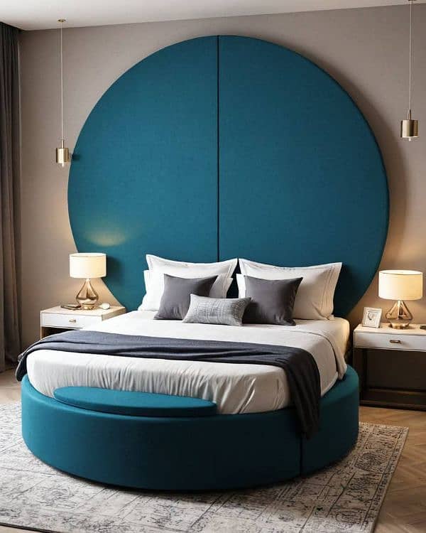 round bed/storage bed/bedroom furniture/bed set/wooden bed 8