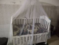 Kids Cot | Baby Cot | Kids Bed | wooden  Bed | Crib with mattress net