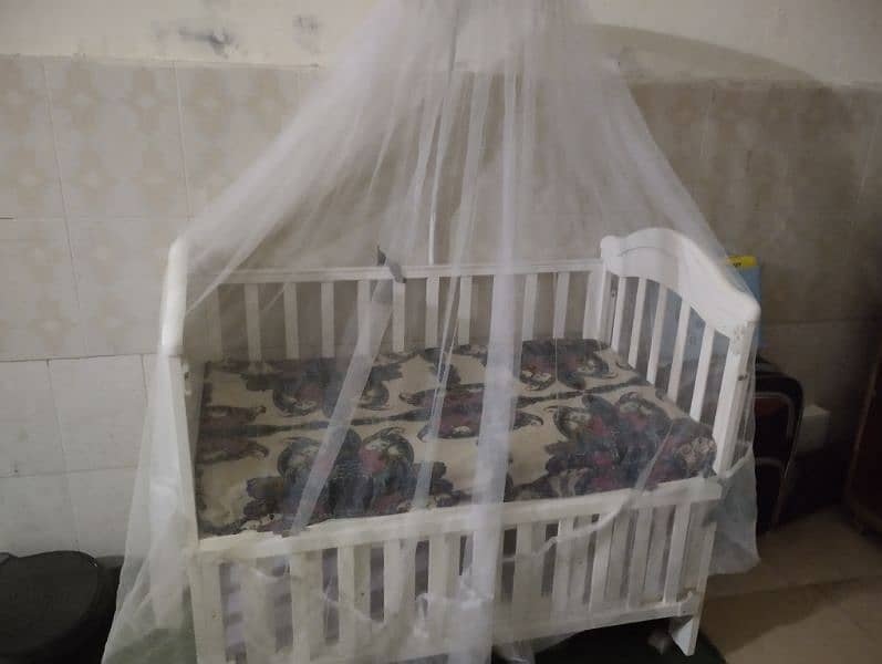 Kids Cot | Baby Cot | Kids Bed | wooden  Bed | Crib with mattress net 0